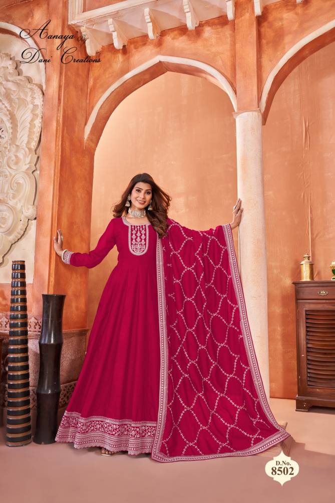 Aanaya Vol 185 Designer Art Silk Wedding Wear Gown Wholesale Price In Surat
